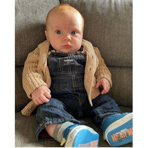 OshKosh Baby Classic Overalls Blue Denim Size 6 Months NWT
